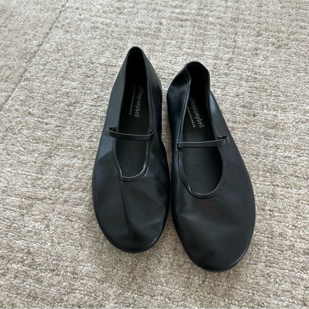 Jeffrey Campbell dancerina flats from Anthropologie. Worn twice size 6.5